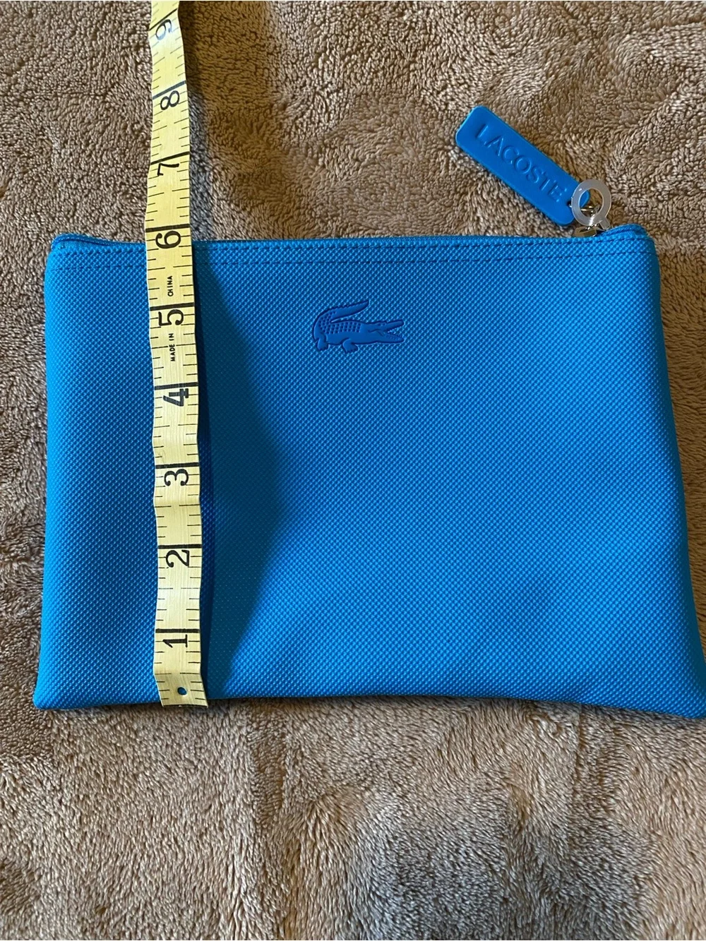Lacoste Sky Blue Pique Toiletry Bag